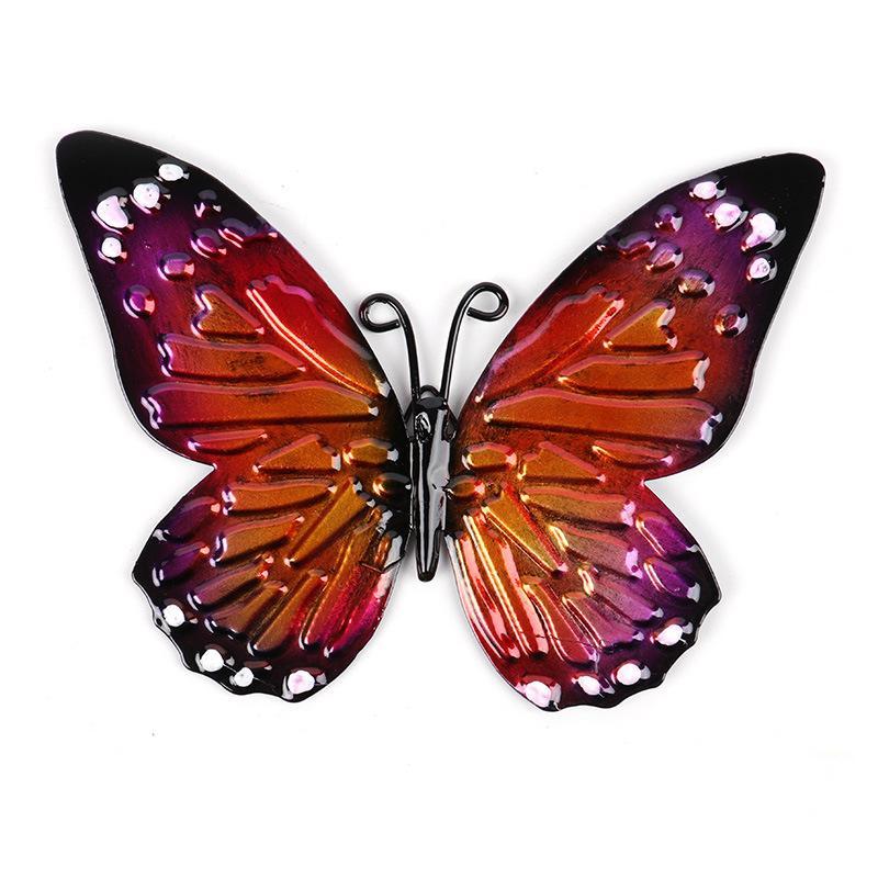 New 3D Metal Butterfly Decor For Outdoor Garden Decoration Animal Miniatures Statues Artwork Inspirational Sculpture Wall Decor