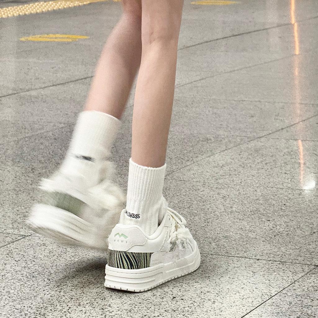 Série Zničení: Niche Designové Bílé Tenisky, Unisex Párty Chleba Boty, Trendy Pánské Boty