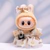 Sequined Dress Sitting Labubu Time Cloth Handmade 17cm Plush Dolls Clothes  Children Gift
