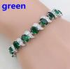 Braccialetto con Charm in Argento Smeraldo Verde Naturale Topazio Bianco Gioielli da Donna Accessori Moda Regalo per Lei