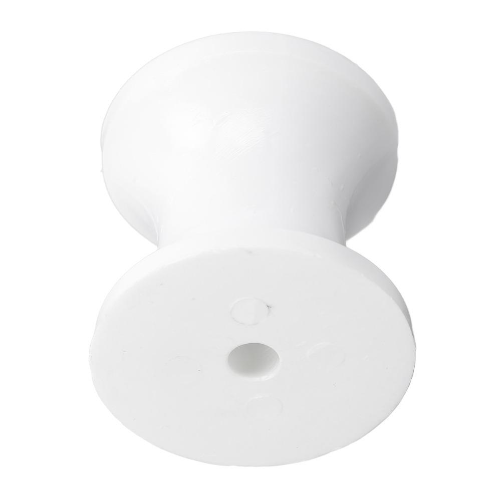 Starke Tragfähigkeit 51mm Länge Bootsanhängerrolle 8mm Loch Weißer Bugstopper-Rolle Schwerlast-Nylonrolle Bootsanhänger