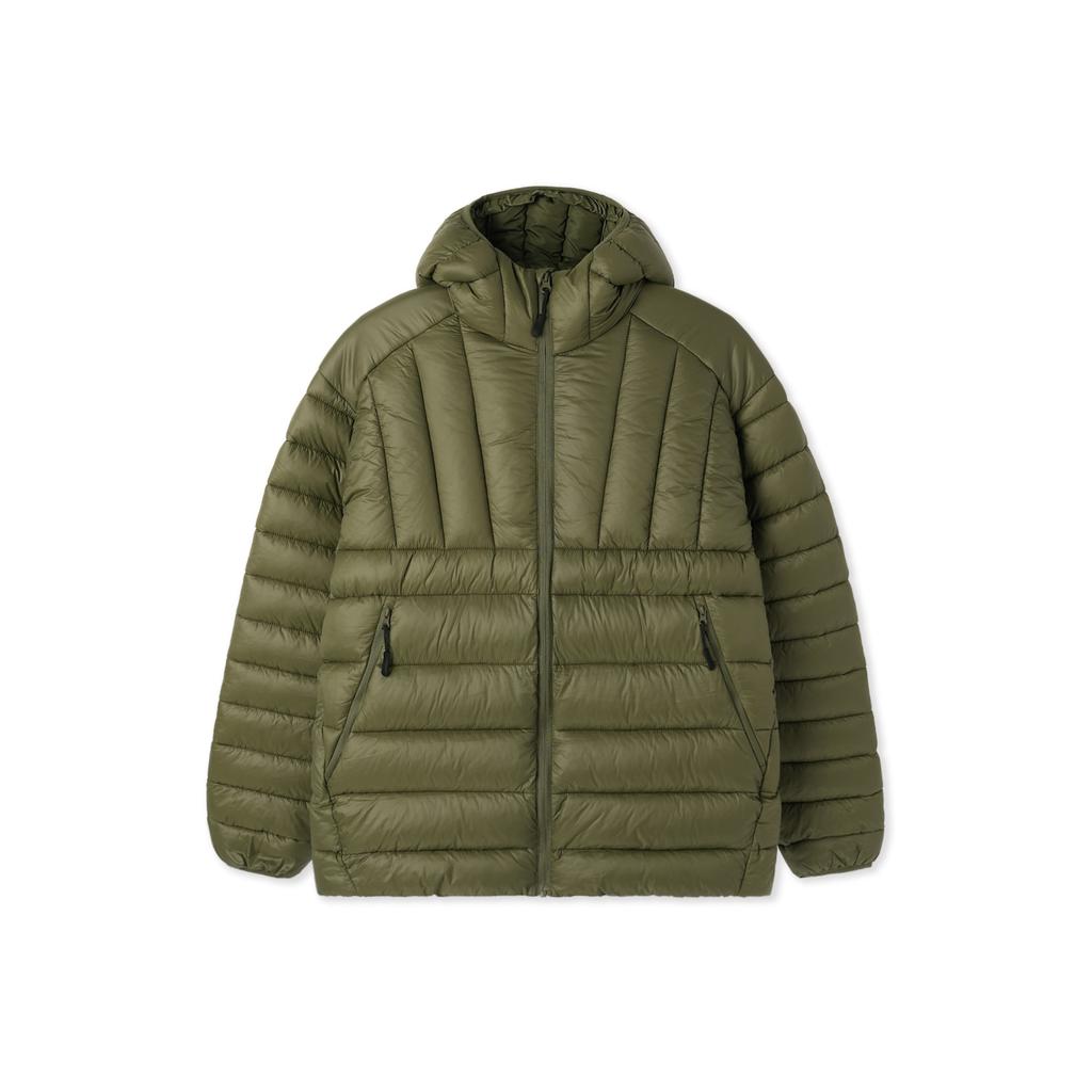 Apostrophe Comma Multi-Curveline Padded Hoodie_Khaki