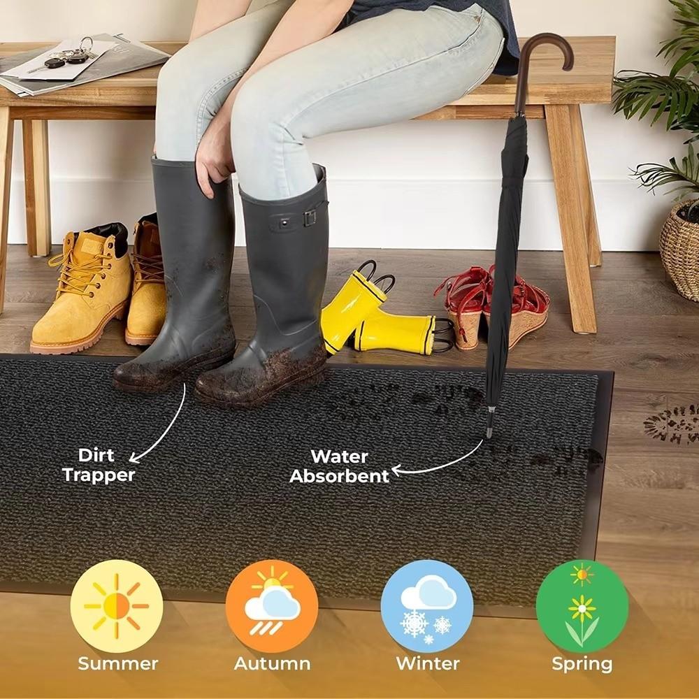 Rubber Door Mat Super Absorbent Washable Door Mat New Entrance Rug Indoor Use