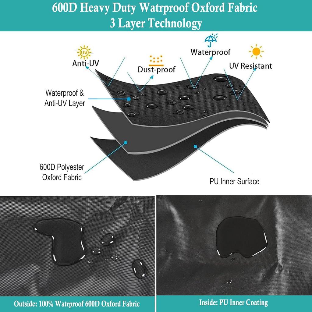 Central Air Conditioner Covers for Outside Units, 600D Heavy Duty Waterproof Snowproof & Windproof, Large AC Unit Covers Outdoor for Winter,Square AC