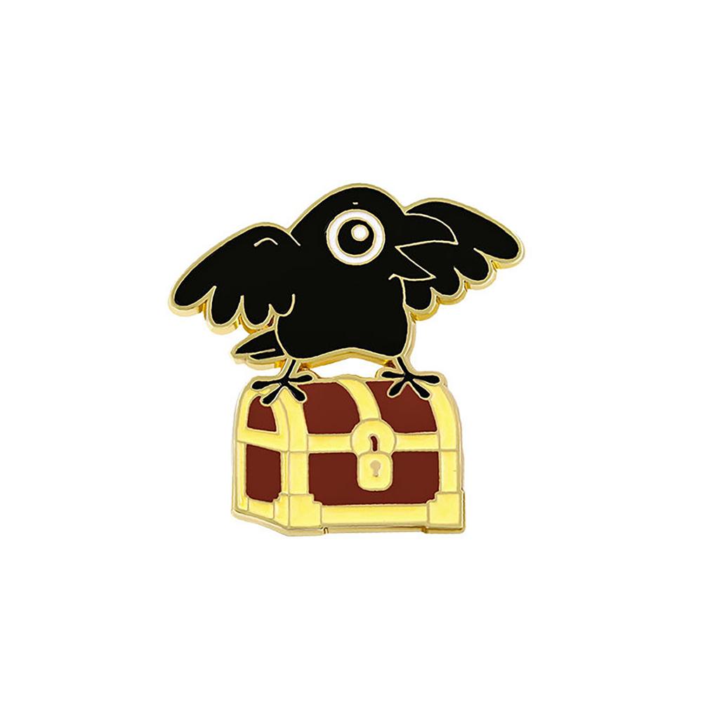 Unique Rhinestones Crow Brooch Pin Delicate Fashion Accessory for Clothings and Bags Decoration Casual Wear