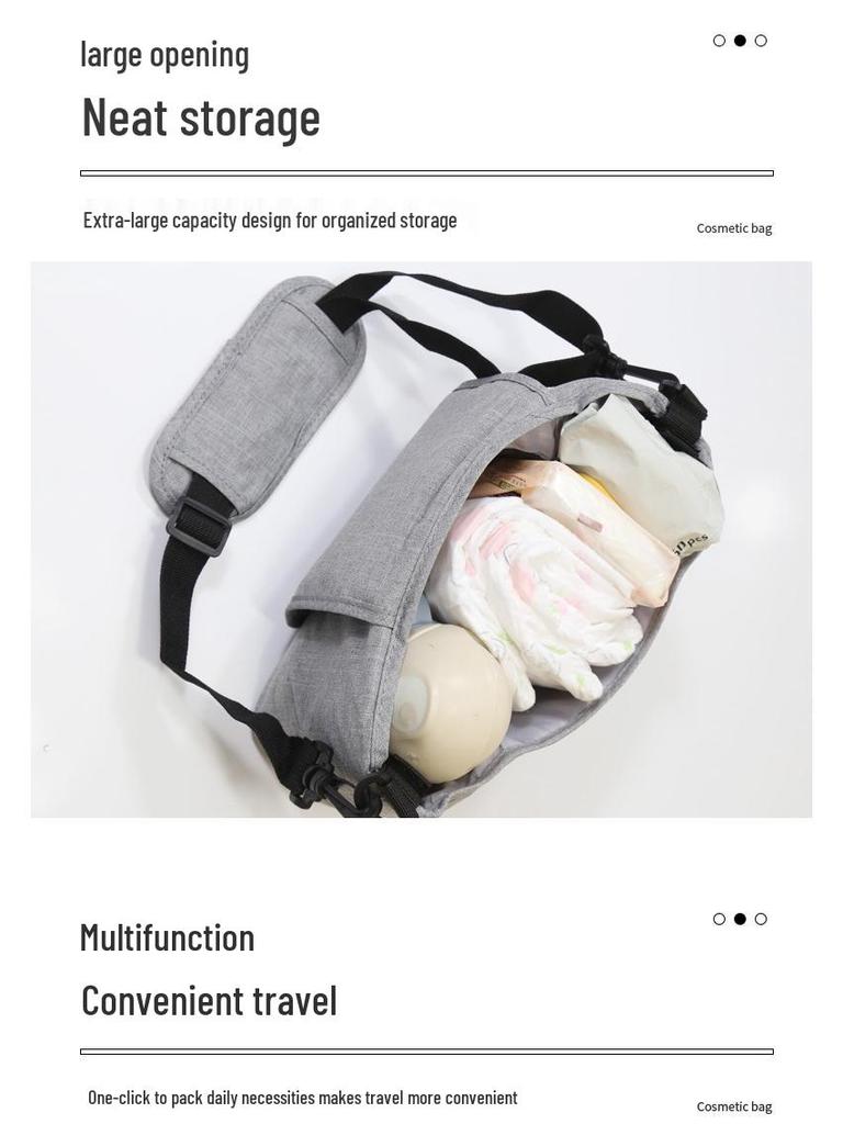 Multifunctional Stroller Hanging Bag - Large Capacity Baby Bottle & Cup Storage, Single Shoulder Mummy Bag