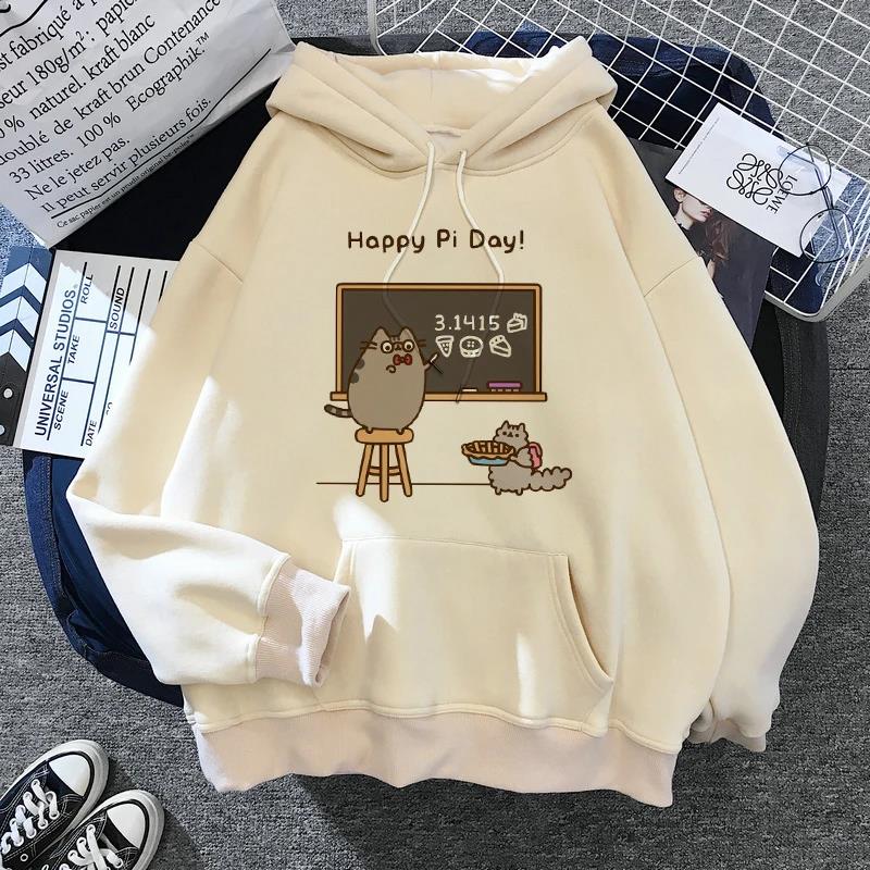 Women's cat hooded sweatshirt 2025 cartoon costume Korean Harajuku Kawai style oversized