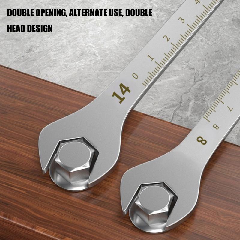 Thin Fastener Spanner with Markings Rust-Resistant for Home Repair, Maintenance Tasks, and Narrow Access Fastener Use
