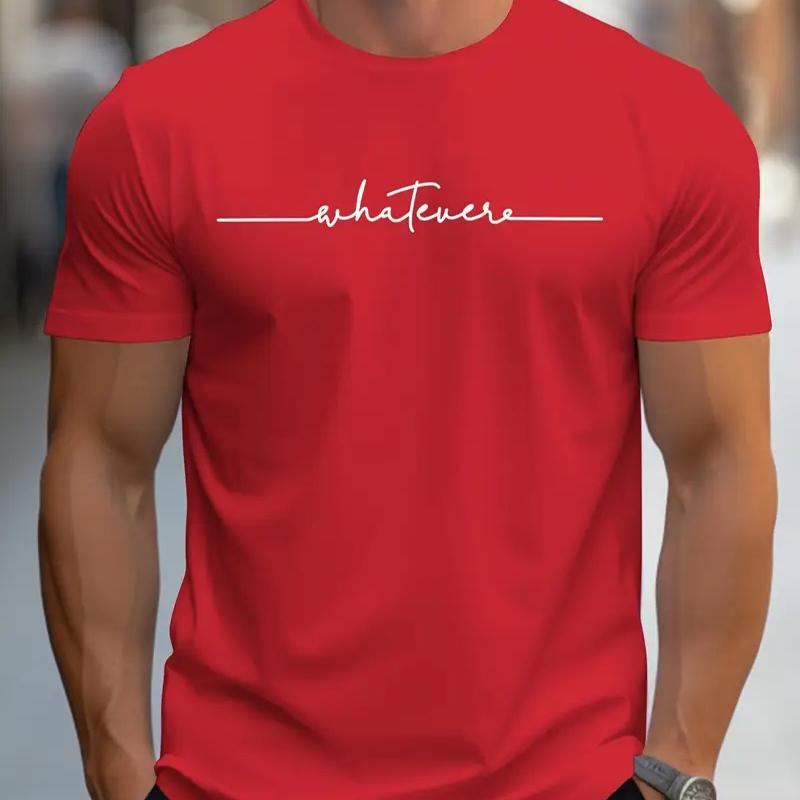 

Новая летняя мужская модная футболка Personality Basics Printed Men s T-shirt Top XL красный