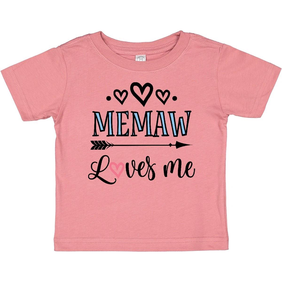 Inktastic Memaw Grandma Loves Me Baby T-Shirt Grandkids Grandchild Grandson Kids 100