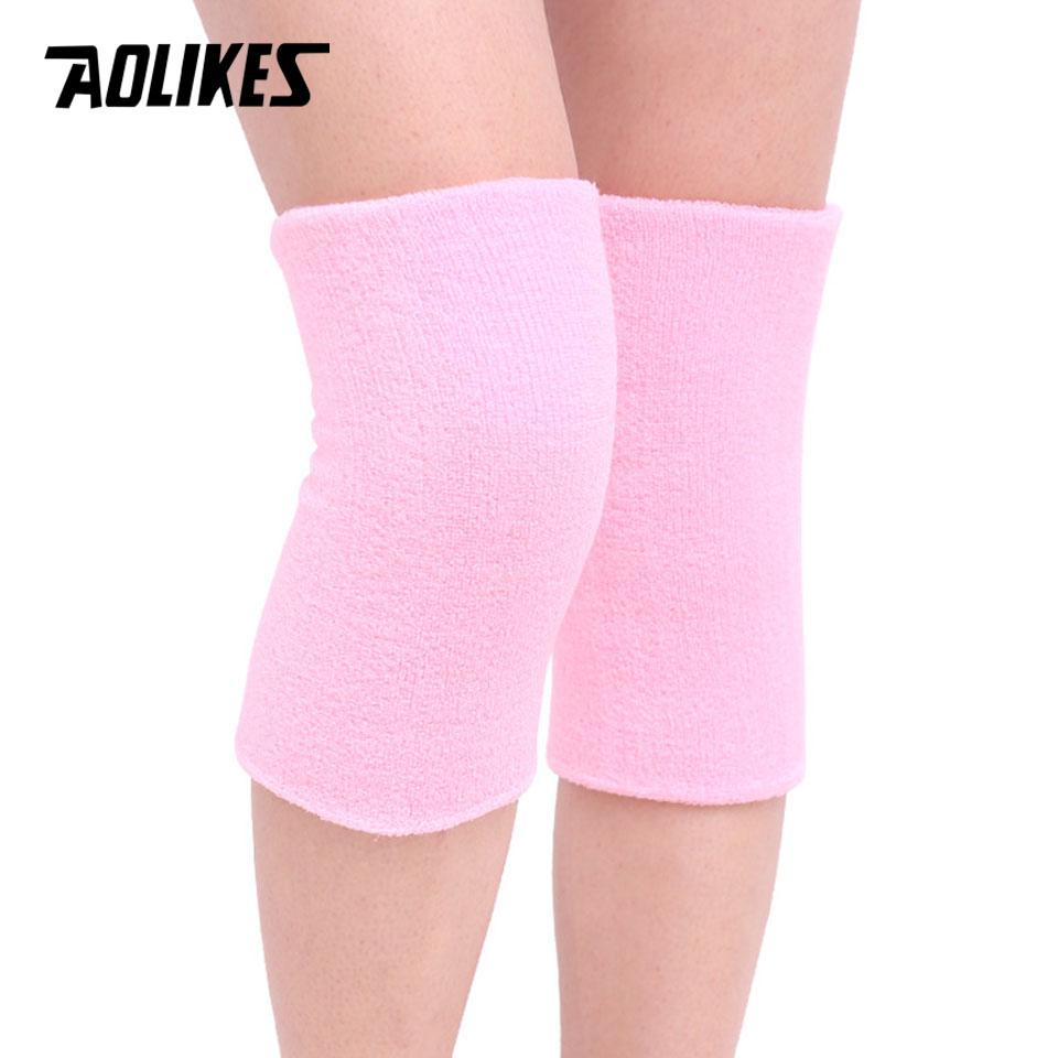 Aolikes 2Pcs/Lot Breathable Warm Towel Non-Slip Dance Ski Knee Pads Outdoor Sport Leg Sleeve Kneelet Soft Knee Pad Knee Support