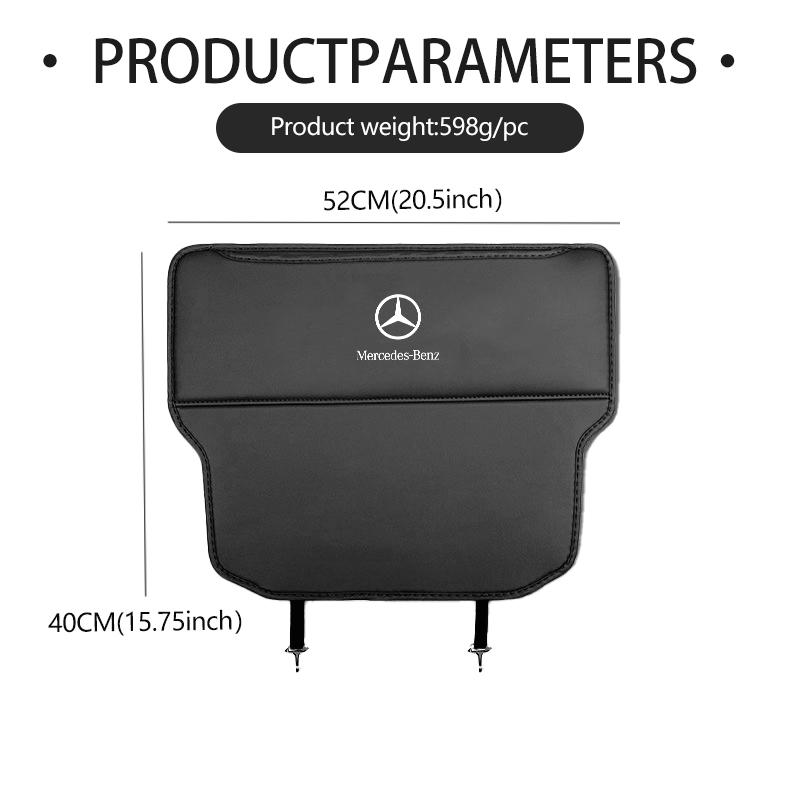 AABCT1 Leather Car Anti-kick Pad Backseat Anti Scratch Protector Pad Storage Accessories For Benz Exclusive AMG W124 W203 W204 SPRINTER