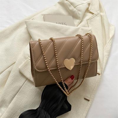 Fashion Texture Solid Color 2025 Winter Trend Casual Fashion Embroidery Thread Shoulder Crossbody Small Square Bag