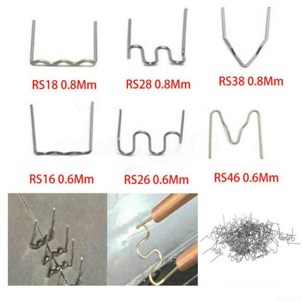 Punti per Cucitrice a Caldo 0.6/0.8mm Chiodo per Saldatura 100pz Per Kit Paraurti Auto