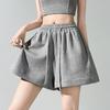 2026 Women's Breathable Cotton Summer Sports Shorts with Drawstring; Loose Fit, Slimming, Pocket Design, Wide Leg Casual Outerwear.
