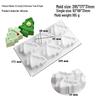 Shenhong Christmas Silicone Mold: 6-Cavity Tree & Santa Decorations for Mousse Cake and Chocolate Baking