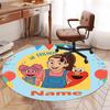 Custom Name Ms. Rachel Printed Round Rug Carpet Chair Rug Area Rug Entryway Doormats,for Office Chair Living Room Bedroom Kitchen Room.