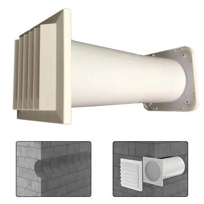 Duto de Ventilação de Parede 14x14x34cm Kit de Ventilação Ajustável Registros Lamelados Fluxo de Ar Maximizado Ventilação Residencial