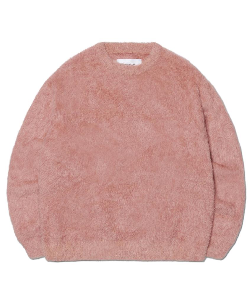 Nomaenyueol Cropped Hairy Knit - Peach