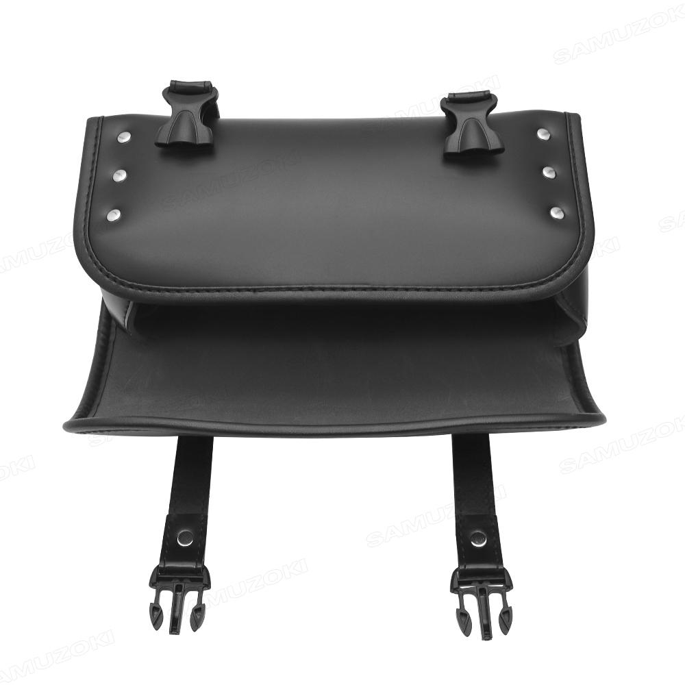 Retro Motorcycle Saddle Bags Black/Brown Leather Motorbike Side Tool Tail Bag PU Luggage Borsello Moto for Harley Universal