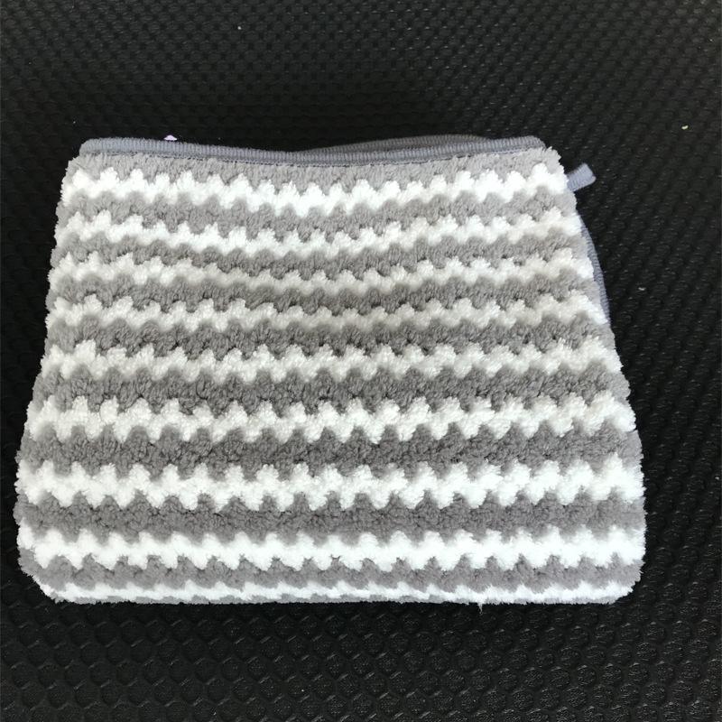 Coral Fleece Striped Bath Towel Set, Large & Thick, 70 x 140 cm, Absorbent Gift for Adults.