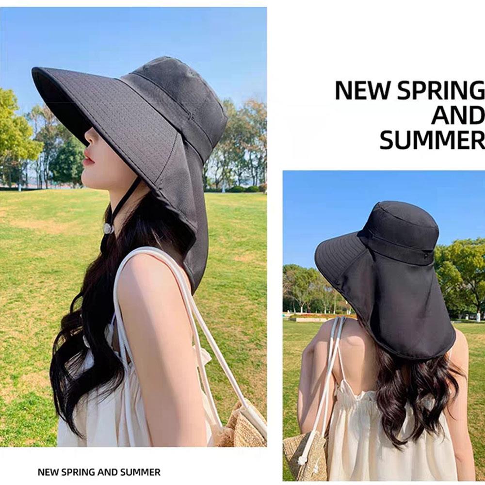 HOT Women's Sun Hat Summer Quick Dryng UV Protection Fisherman Cap Wide Brim Bucket Hat With Neck Hiking Cover Sunshade Cap 2025