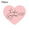 150 Pcs Love Heart Shaped Thank You Cards 2.36 x 2.76 Inch Blank Notecards Greeting Cards for Wedding Baby Shower Small Business