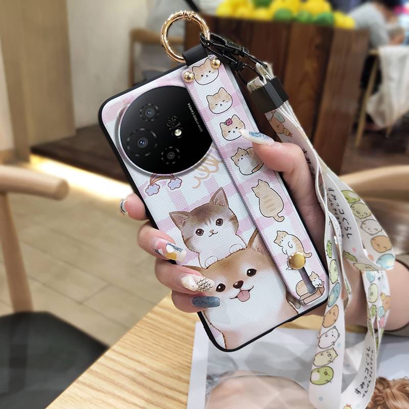 Dirt-resistant Cute Phone Case For TCL 50 Nxtpaper 5G/50Pro Nxtpaper 5G Protective Lanyard Anti-dust Wristband Silicone