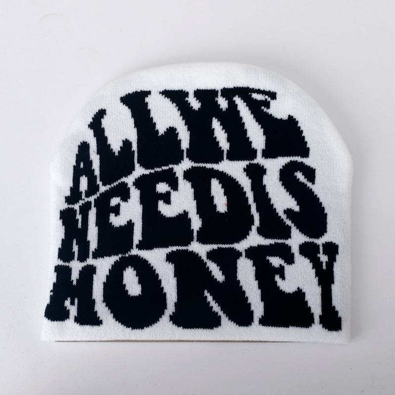 New Men's and Women's Y2K Wool Pullover Hat Jacquard Letter Personality Fashion Hip Hop Knitted Hat Hat
