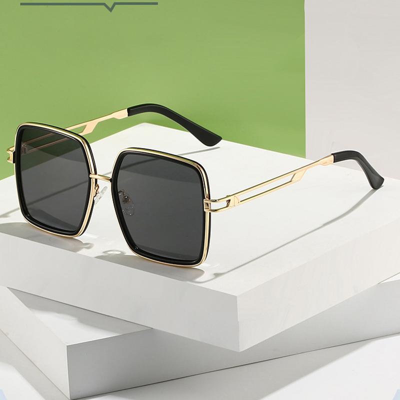 Modne Eleganckie Duże Oprawki Odporne na UV Retro Gradientowe Okulary Przeciwsłoneczne M5246 Dla Kobiet Mężczyzn