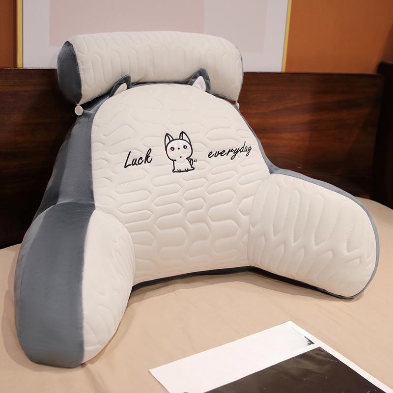 Large Soft Bedside Pillow - Cozy Back Cushion for Girls