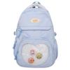 Solid Color Middle School Student Schoolbag Girls Cute Large Capacity Backpack Women Travel Backpack