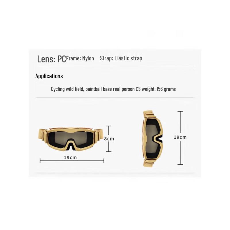 Shiyi Tactical Goggles with Comfort Sponge