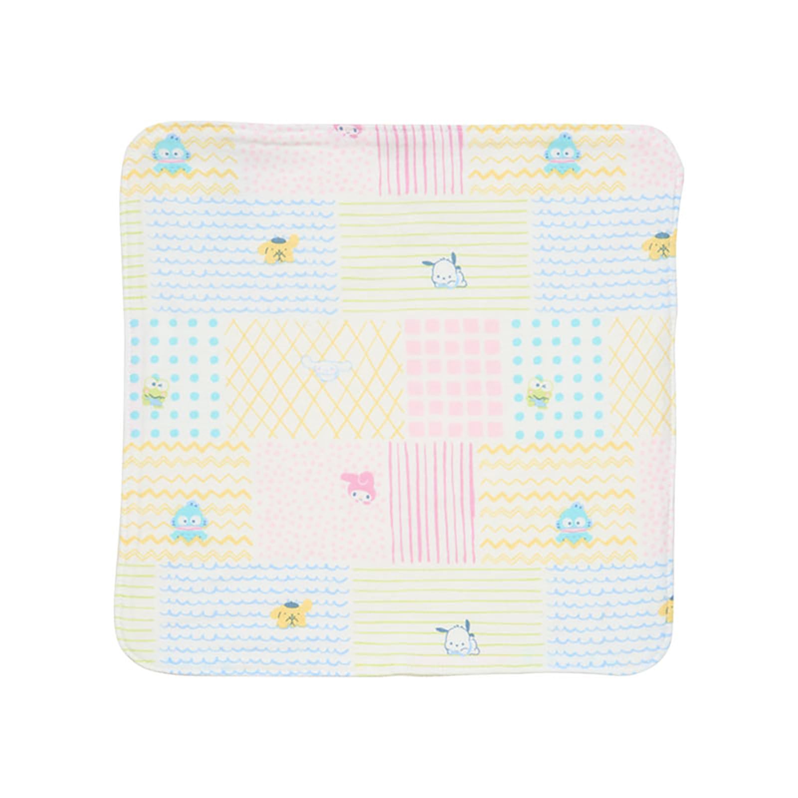 

Sanrio Baby Organic Patchwork with Sanrio W x D x 306622 Skin-Friendly Handkerchief, Characters, Cotton, Approx. 9.9 0.2 9.9 H, Baby/Children s