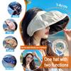 Damen Sonnenhut Leeres Oberteil Design Verstellbare Passform Outdoor Breiter Rand Sonnenschutzhut Tragbar Aufrollbar Wandern