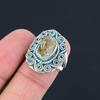Friendship Day Sale 925 Sterling Silver Citrine Rough Stone Ring Jewelry Size 7