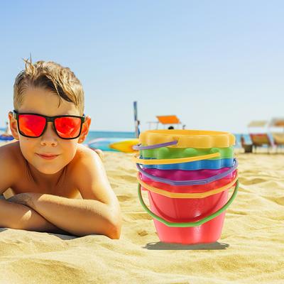 6 Pcs Beach Toy Bucket Water Play Sand Tool Child Sandbox Toddler Playing Pails