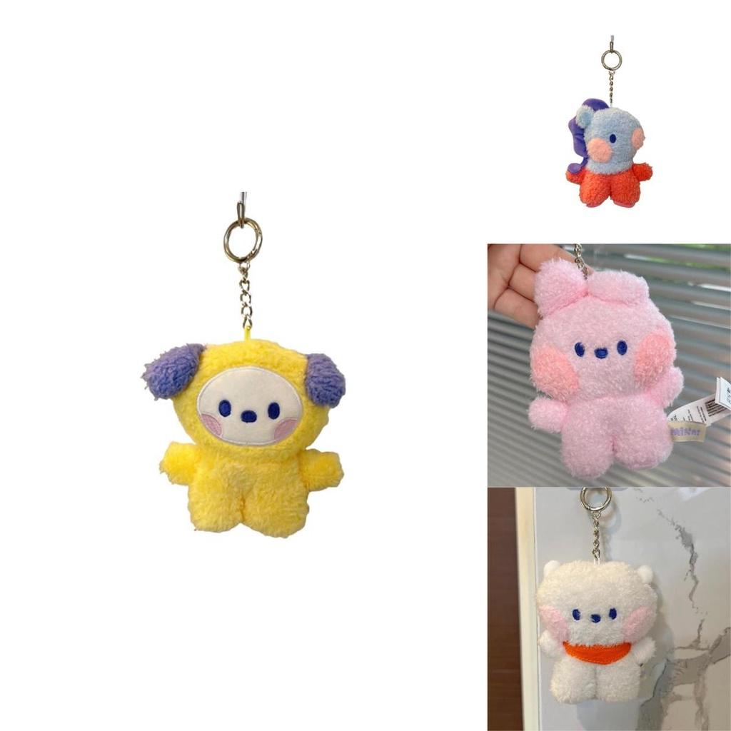 Cute Korean Ins Trend Popular Mini Plush Doll Pendant Cartoon Bag Decoration Gift Pearl Velvet Fill Material Not Multifunctional