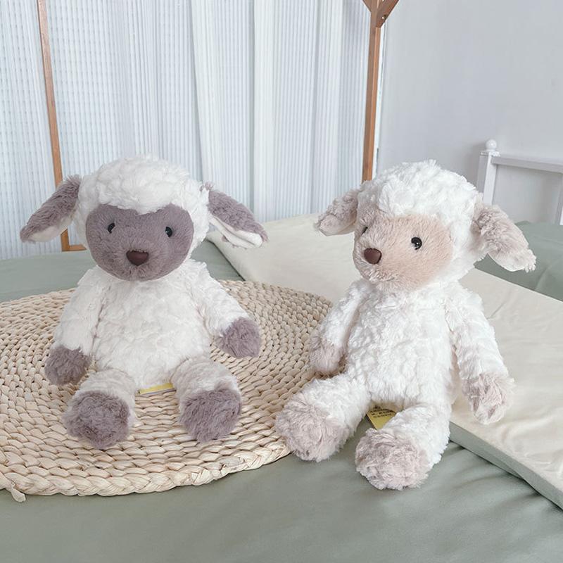 Soft Fluffy Sheep Toys Animal Stuffed & Plush Dolls 35cm Cuddly Lamb for Kids Children Gifts Appease Toys Sleeping Pillow