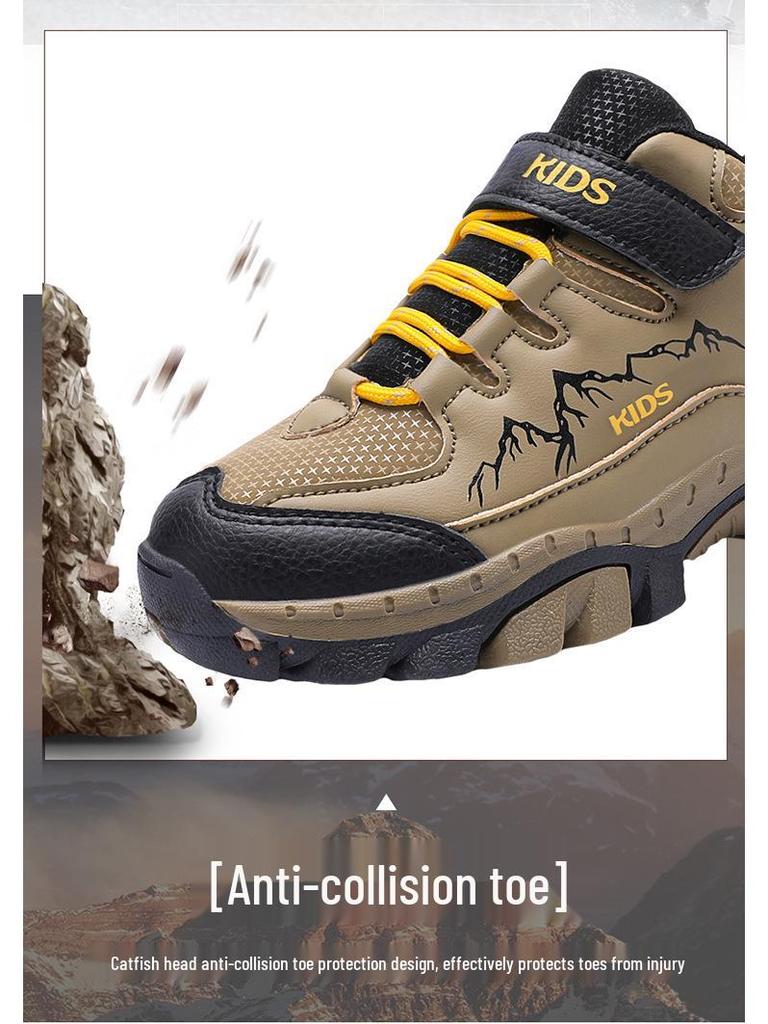Boys' Thickened Non-Slip Warm Sneakers for Autumn & Winter - Outdoor Hiking Shoes for Middle & Big Kids