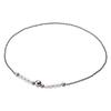 Crystal Necklace Chain In Pure Titanium with Natural for Men and Health Includes Makes a Great Gift Silver, 40cm, Stones, Women, Lightweight,