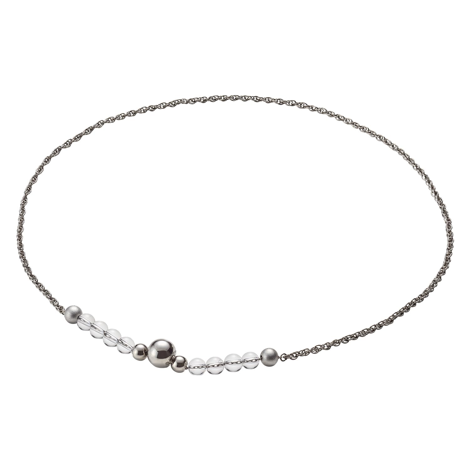 

Phiten Crystal Necklace Chain in Pure Titanium with Natural for Men and Health Includes Makes a Great Gift Silver, 40cm, Stones, Women, Lightweight,