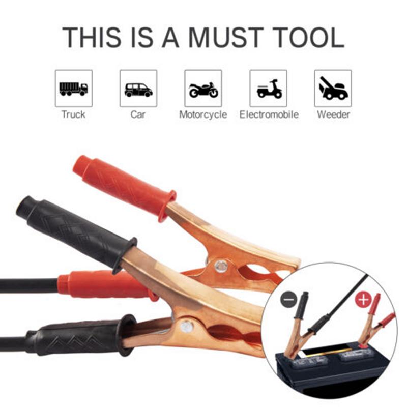 Auto Battery Tester High Accuracy CCA Analyzer With Alligator Clips Car Battery Health Tester For Cars Trucks Motorcycle Boats