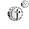 Faith Blessed Prayer Cross Charm Bead Fit Original Fashion Bracelet Diy For Women Jewelry
