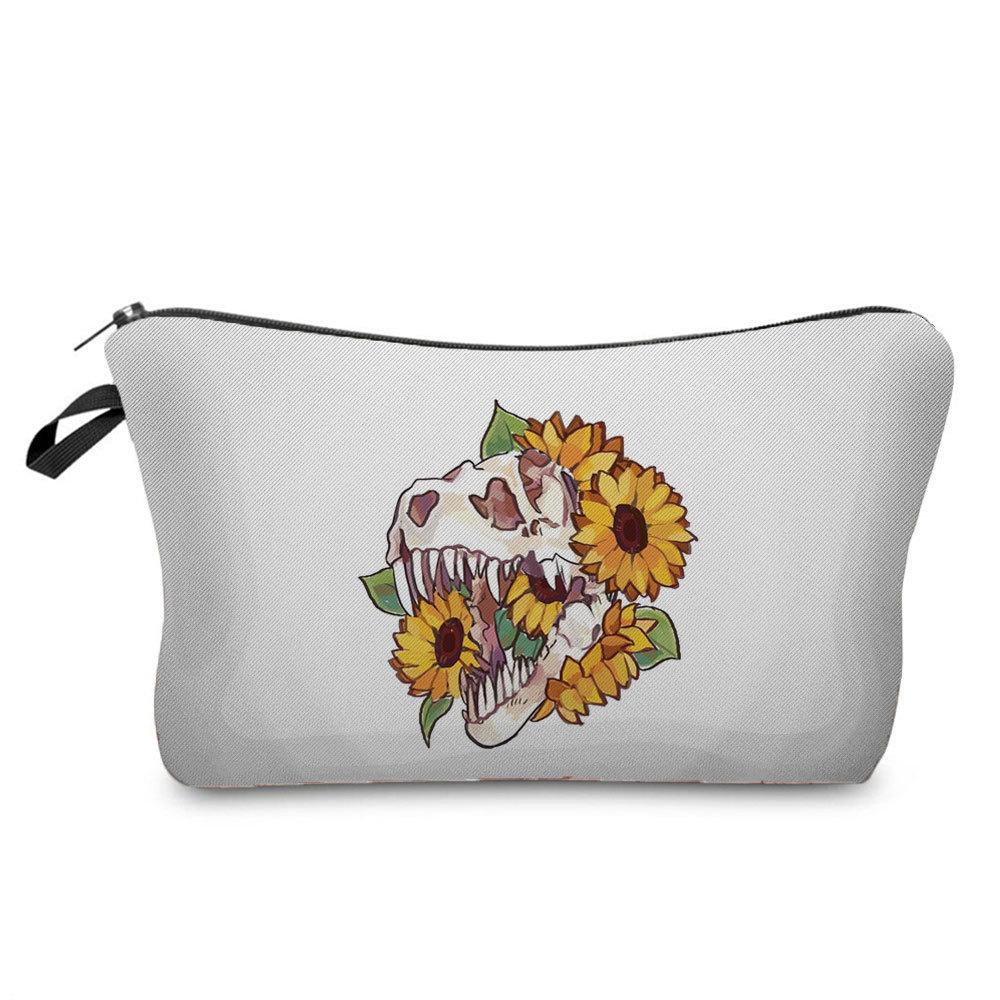 Women Flower Print Cosmetic Bag Toiletries Organize Travel Storage Case 6670