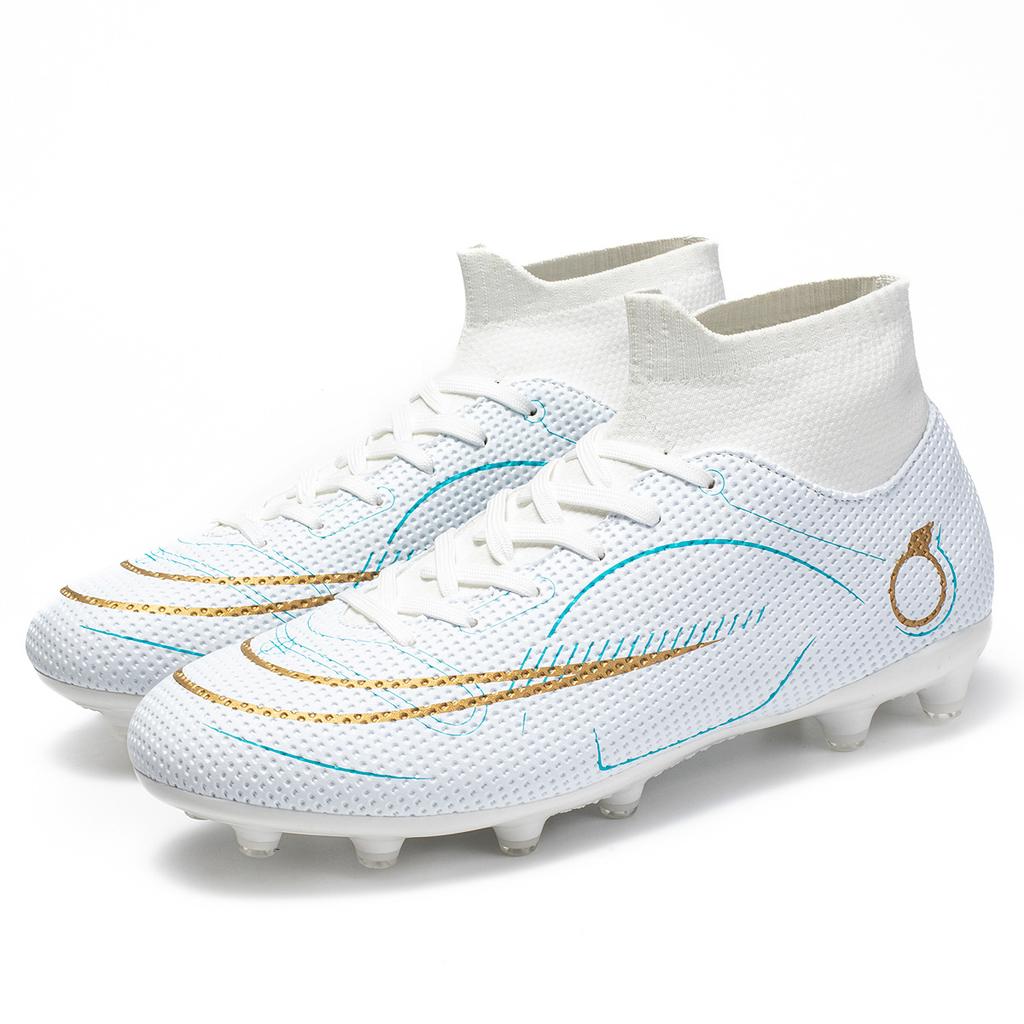 New High-Top Football Shoes For Boys And Girls With Broken Tf Nails For Adult Games, Long Nails For Training, And Grass Sneakers.