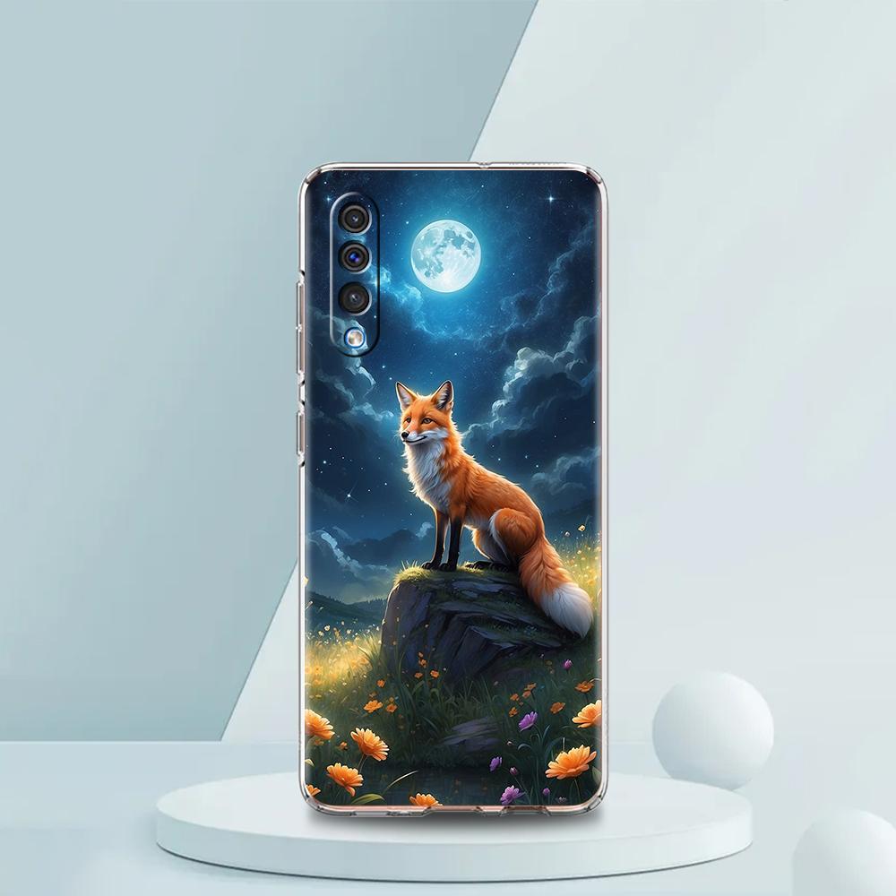 Süßes Tier Fuchs Transparente Handyhülle für Samsung Galaxy A16 A14 A12 A22 A24 A42 A03S A06 A50 A70 A20 A30 A40 Weiche TPU Hülle