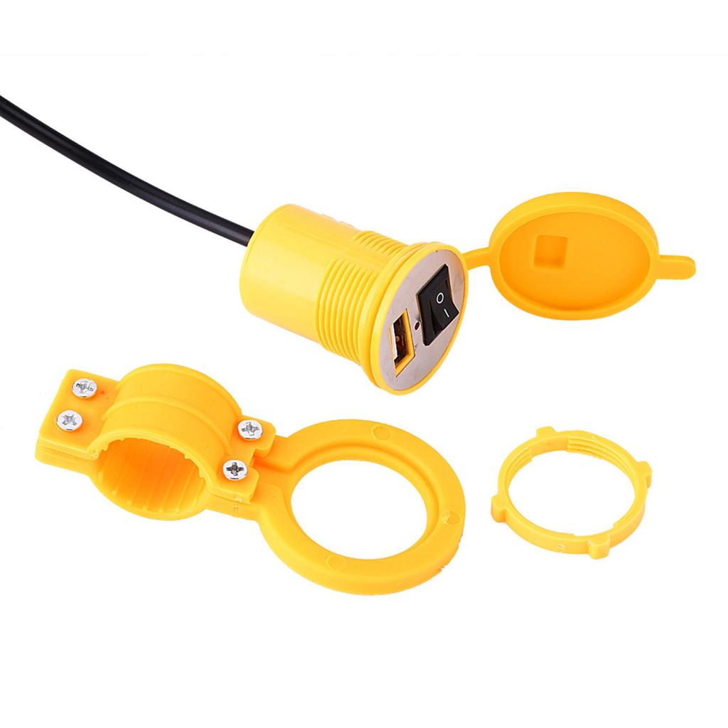   Motorcycle USB   Socket Power Supply Port for Mobile Phone Waterproof Red