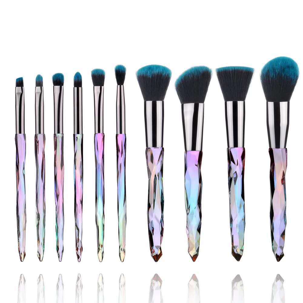 5Pcs Crystal Style Makeup Brushes Set Powder Foundation Eye Blush Cosmetic Makeup Brush Kit Tools