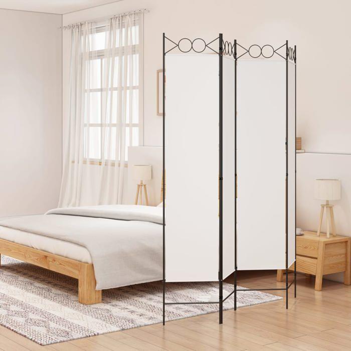 VidaXL Cloison de Séparation 4 Panneaux Séparateur de Pièce Pliable Diviseur Écran d'Intimité Paravent Décoration Salon 350150